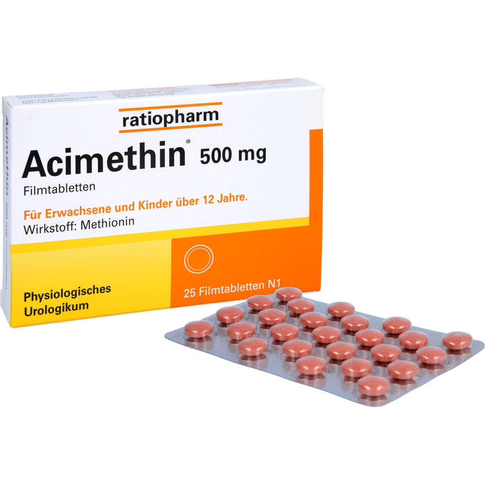 Acimethin 500 mg Filmtabletten physiologisches Urologikum, 25 pc Tablettes