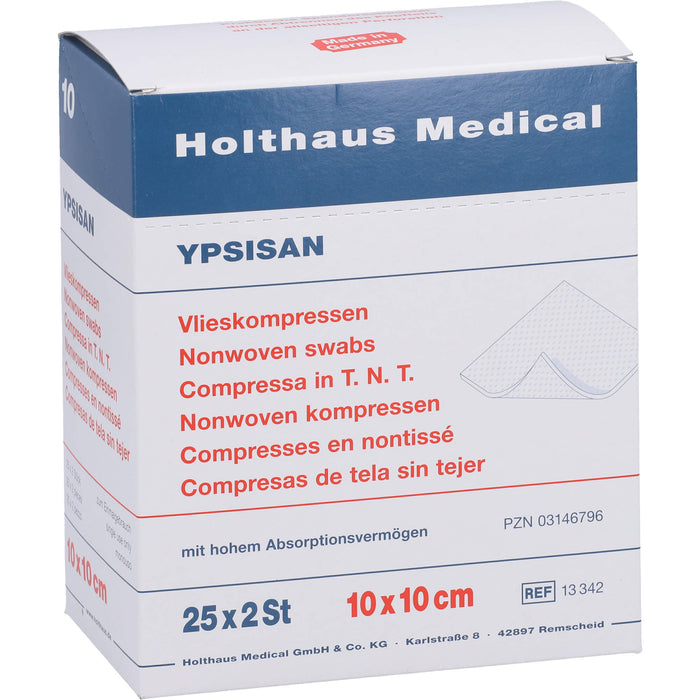 Holthaus Medical Ypsisan Vlieskompressen 10 x 10 cm steril, 50 pc Compresses