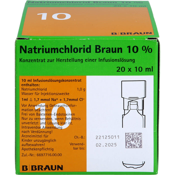 B. BRAUN Natriumchlorid 10% Konzentrat zur Herstellung einer Infusion, 200 ml Solution