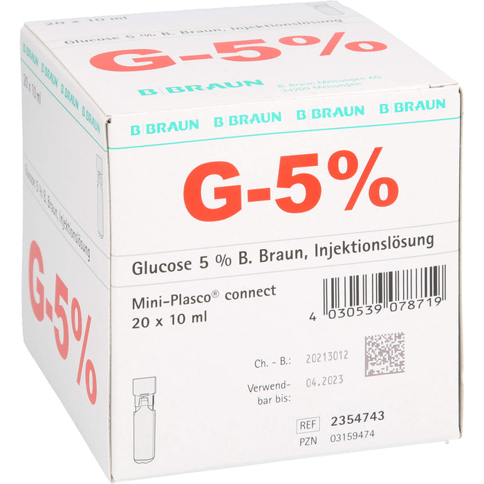 BRAUN Glucose 5 %  Injektionslösung, 200 ml Solution