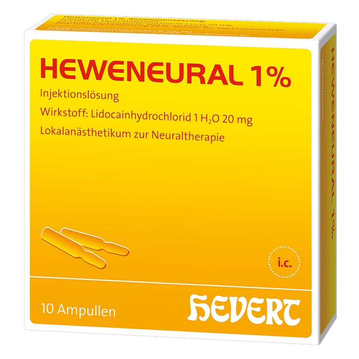 Heweneural 1 % Ampullen Lokalanästhetikum zur Neuraltherapie, 10 pc Ampoules