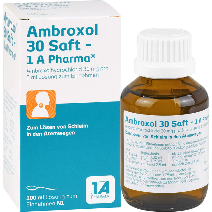 Ambroxol 30 Saft - 1 A Pharma, 100 ml Lösung