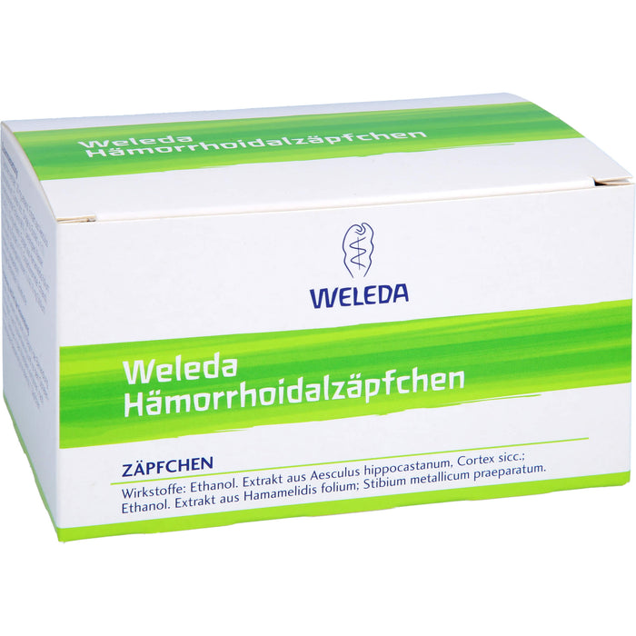 Weleda Hämorrhoidalzäpfchen bei Hämorrhoiden, Hauteinrisse, Juckreiz am After und Afterentzündung, 50 pc Suppositoires