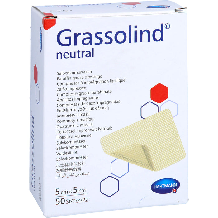 GRASSOLIND Salbenkompressen steril 5X5CM, 50 St KOM