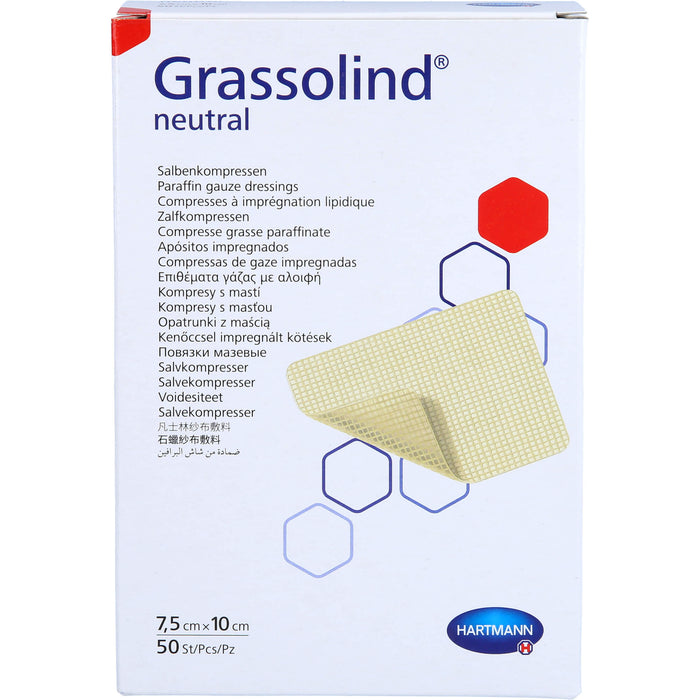 GRASSOLIND Salbenkompressen steril 7,5X10CM, 50 St KOM