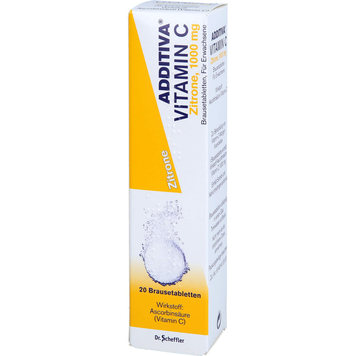 ADDITIVA Vitamin C 1000 mg Zitrone Brausetabletten, 20 pc Tablettes