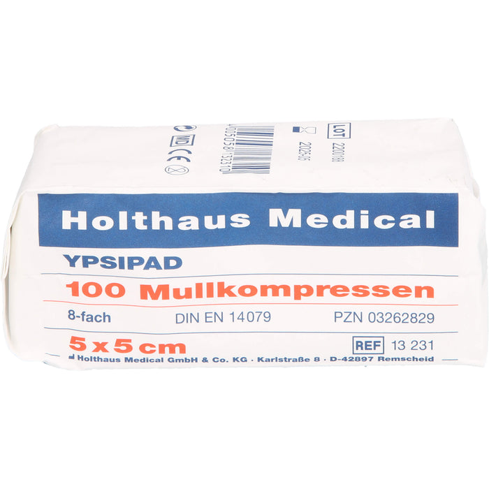 Mullkompressen 8-fach unsteril YPSIPAD 5x5cm, 100 St KOM