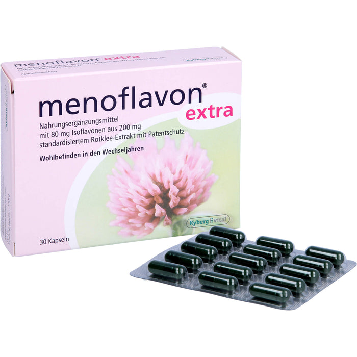 Menoflavon extra Kapseln für Wohlbefinden in den Wechseljahren, 30 pc Capsules