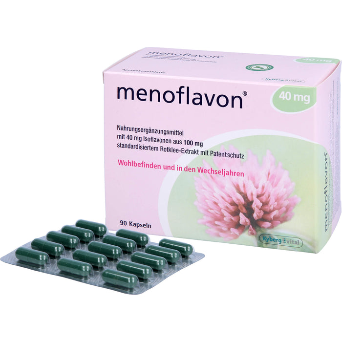 Menoflavon 40 mg Kapseln für Wohlbefinden und in den Wechseljahren, 90 St. Kapseln