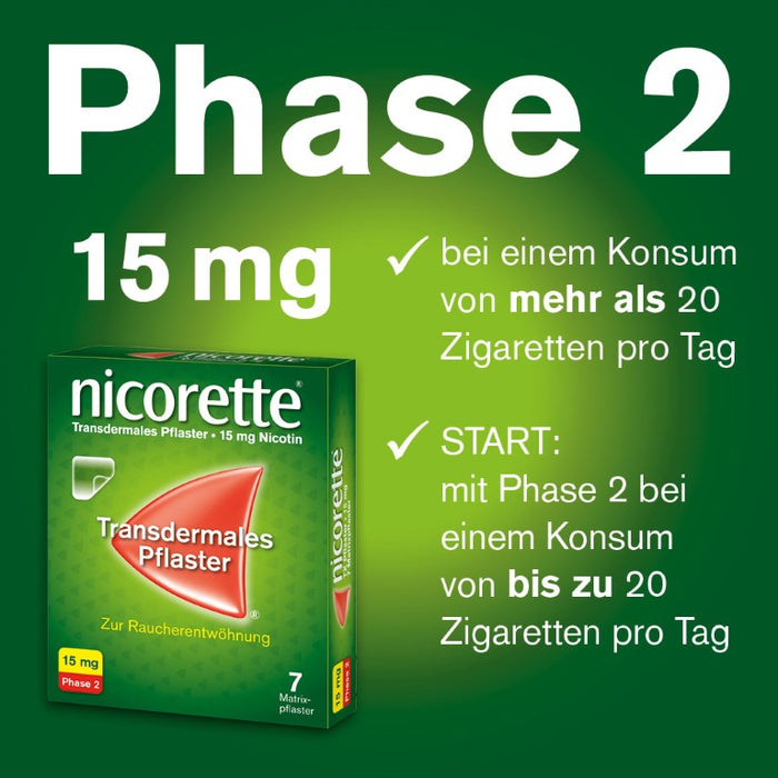 nicorette TX Pflaster 15 mg zur Raucherentwöhnung, 14 pc Pansement