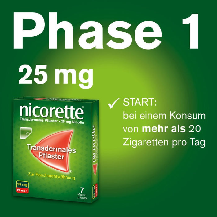 nicorette transdermales Pflaster 25 mg Nicotin Matrixpflaster, 14 pcs. Patch