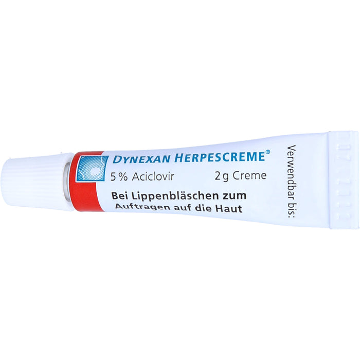 DYNEXAN Herpescreme mit 5 % Aciclovir bei Lippenbläschen, 2 g Crème