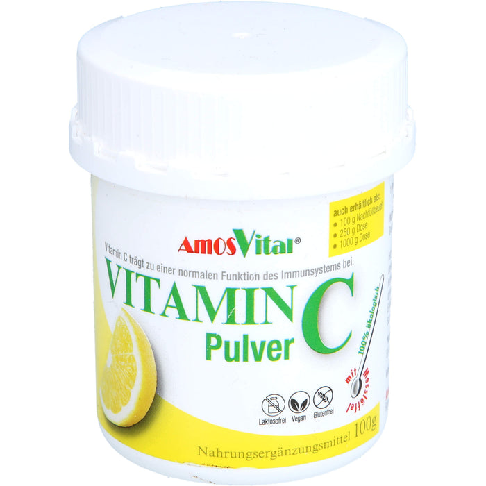 AmosVital Vitamin C Pulver, 100 g Powder