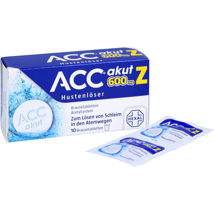 ACC akut 600 mg Z Hustenlöser Brausetabletten, 10 pcs. Tablets