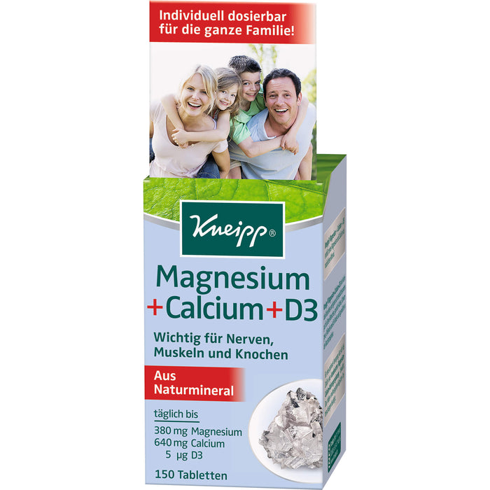 Kneipp Magnesium + Calcium + D3 Tabletten, 150 pcs. Tablets