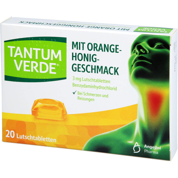 Tantum Verde Lutschtabletten mit Orange-Honig-Geschmack, 20 pcs. Tablets