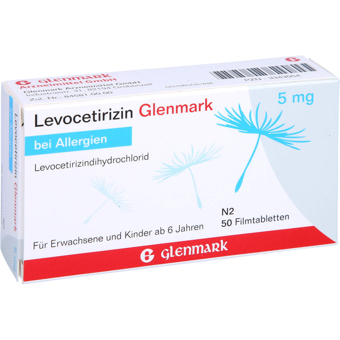 Levocetirizin Glenmark 5 mg Filmtabletten, 50 St FTA