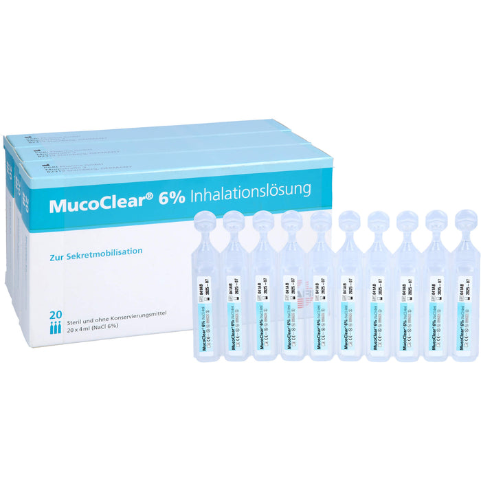 MucoClear 6 % NaCl Inhalationslösung, 60 pcs. Ampoules