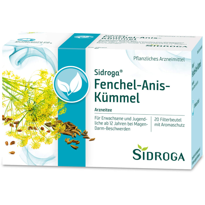 Sidroga Fenchel-Anis-Kümmel Arzneitee bei Magenbeschwerden, 20 pcs. Filter bag