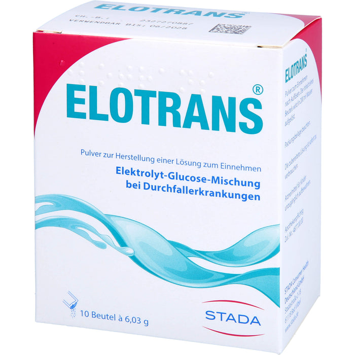 ELOTRANS Elektrolyt-Glucose-Mischung bei Durchfallerkrankungen, 10 pcs. Sachets