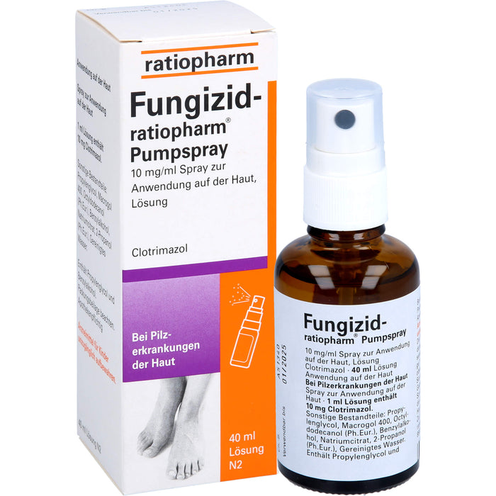 Fungizid-ratiopharm Pumpspray bei Pilzerkrankungen der Haut, 40 ml Solution