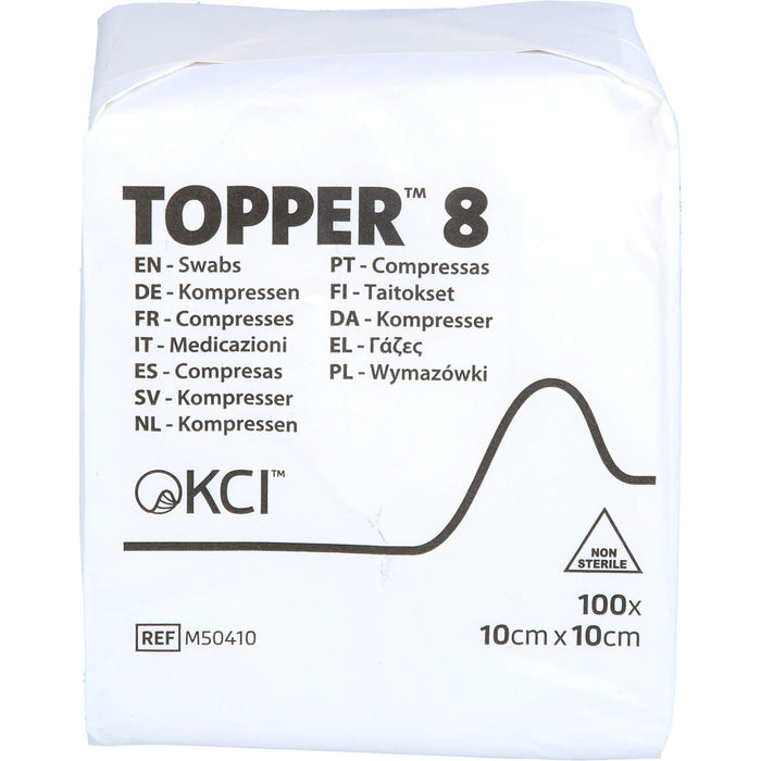 TOPPER 8 Kompressen unsteril 10 x 10 cm, 100 pc Compresses