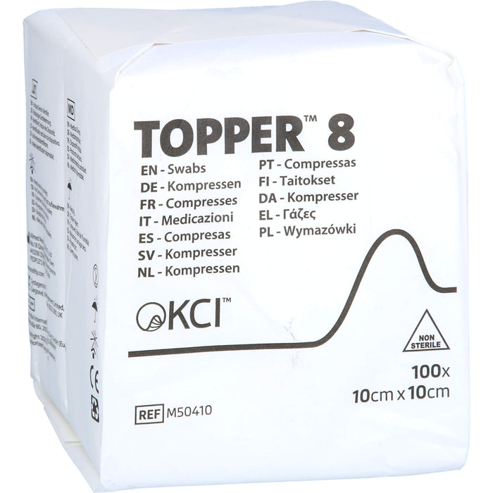 TOPPER 8 Kompressen unsteril 10 x 10 cm, 100 pc Compresses