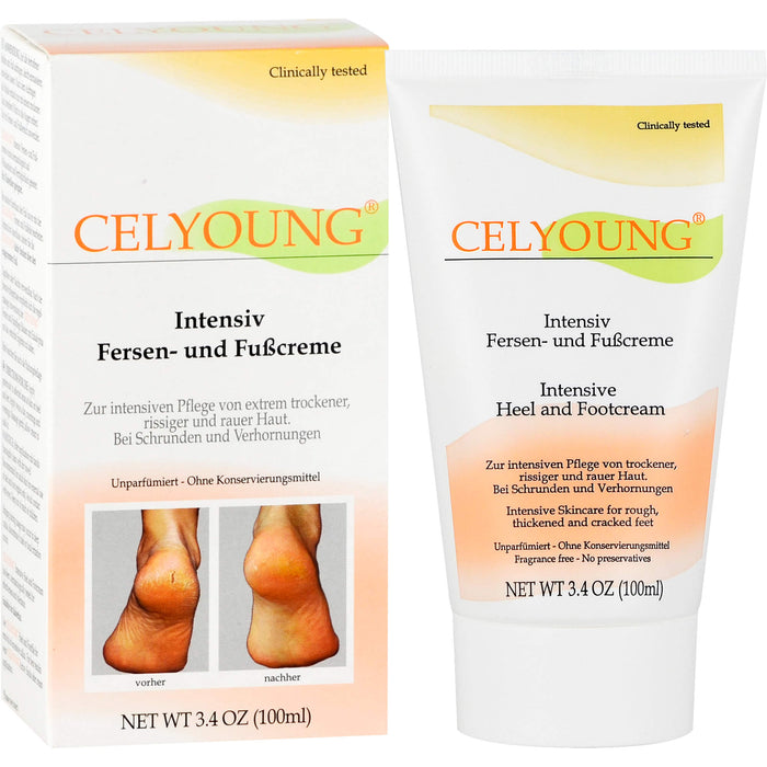 CELYOUNG Intensiv Fersen- und Fußcreme, 100 ml Cream