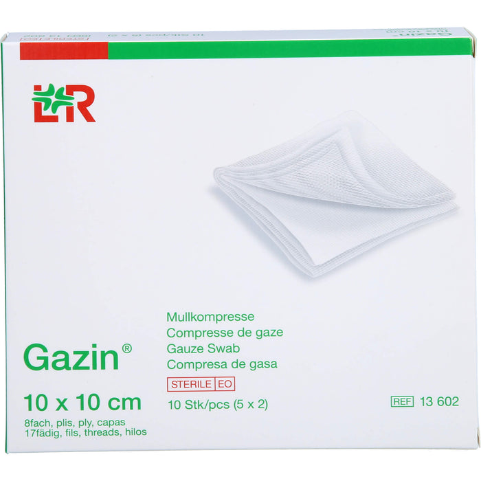 Gazin Kompressen steril 10 x 10 cm, 10 pcs. Compresses