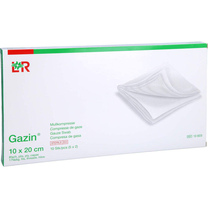 Gazin Kompressen steril 10x20cm, 5X2 St KOM