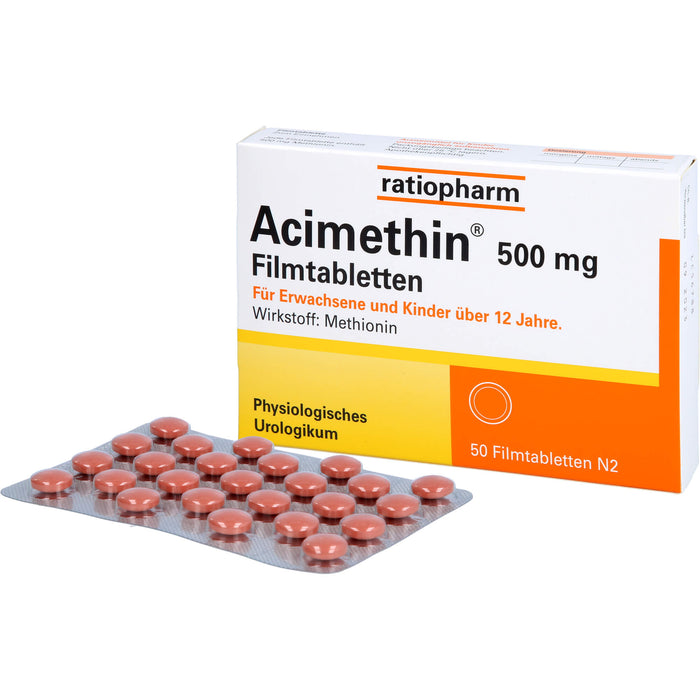 Acimethin 500 mg Filmtabletten physiologisches Urologikum, 50 St. Tabletten