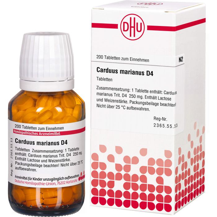 DHU Carduus marianus D4 Tabletten, 200 St. Tabletten