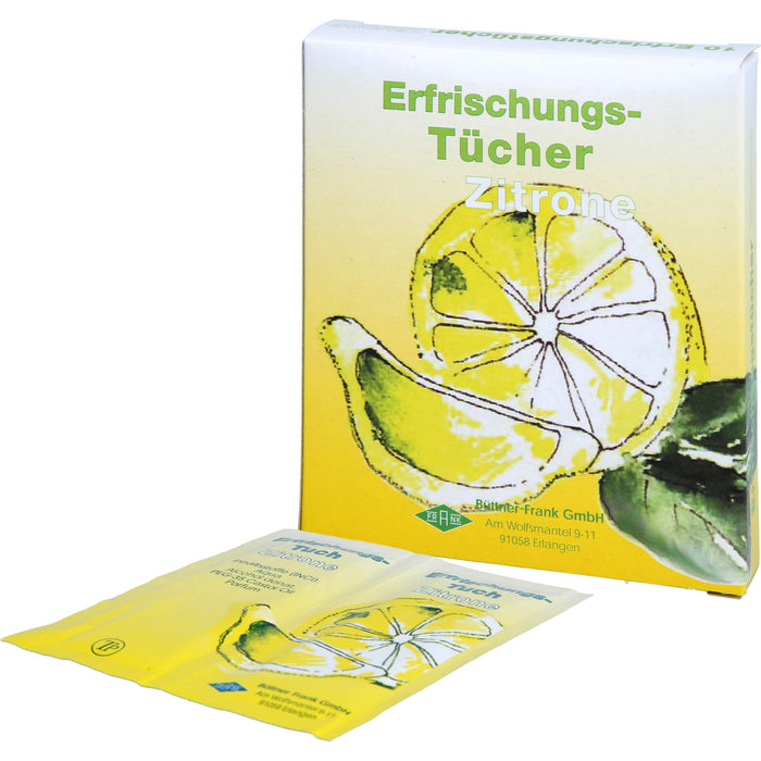 FRANK Erfrischungstücher Citro zur schnellen Erfrischung der Hände, 10 pc Paquet