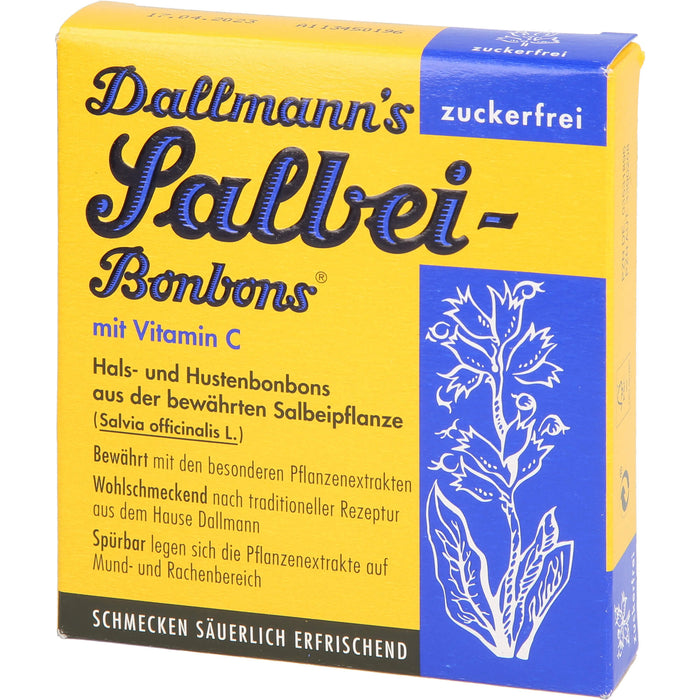 Dallmann's Salbei-Bonbons zuckerfrei, 20 pcs. Candies