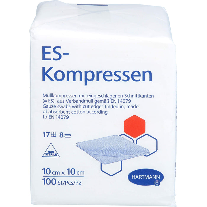 ES-KOMPRESSEN unsteril 10x10cm 8f CPC, 100 St KOM