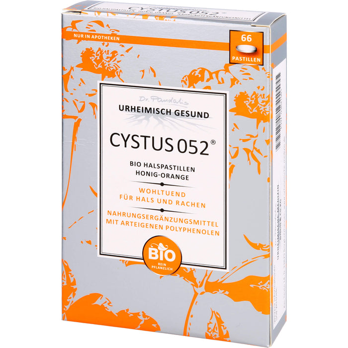 Dr. Pandalis Cystus 052 Bio Halspastillen Honig-Orange, 66 pcs. Pastilles