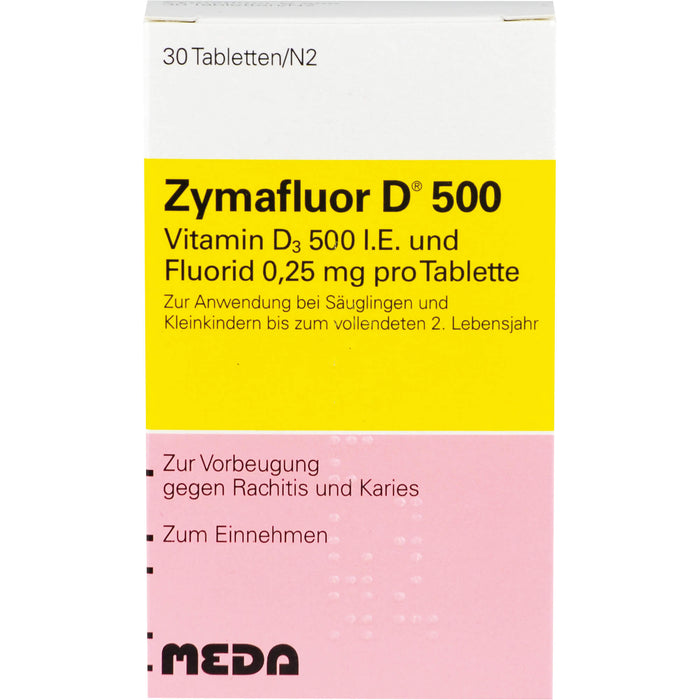 Zymafluor D 500 Tabletten zur Vorbeugung gegen Rachitis und Karies, 30 pcs. Tablets