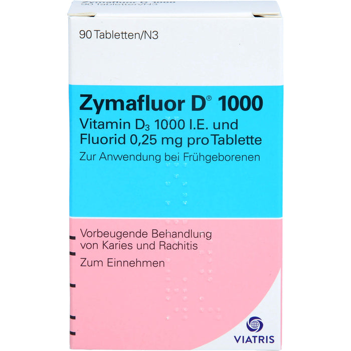 Zymafluor D 1000 Tabletten vorbeugende Behandlung von Karies und Rachitis, 90 pc Tablettes