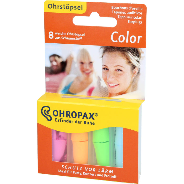 OHROPAX Color Ohrstöpsel Schaumstoff, 8 pcs. Earplugs