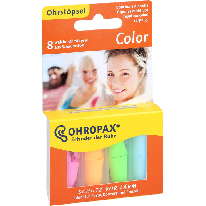 OHROPAX Color Ohrstöpsel Schaumstoff, 8 pc Bouchons d'oreilles