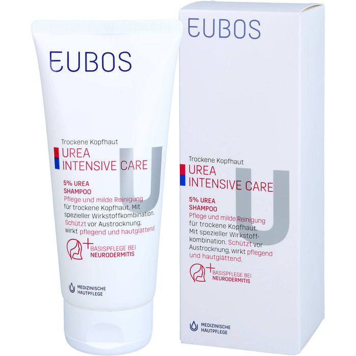 EUBOS UREA 5% Shampoo für trockene Haut, 200 ml Shampoo