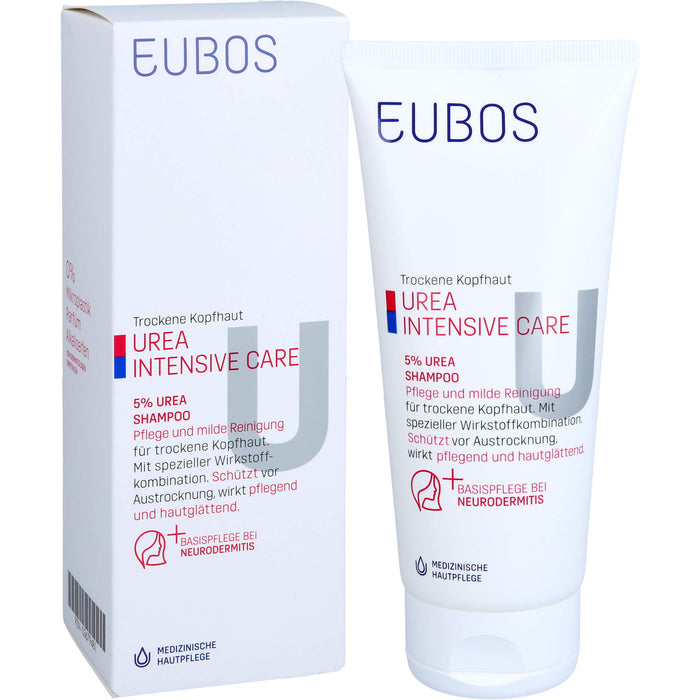 EUBOS UREA 5% Shampoo für trockene Haut, 200 ml Shampoing