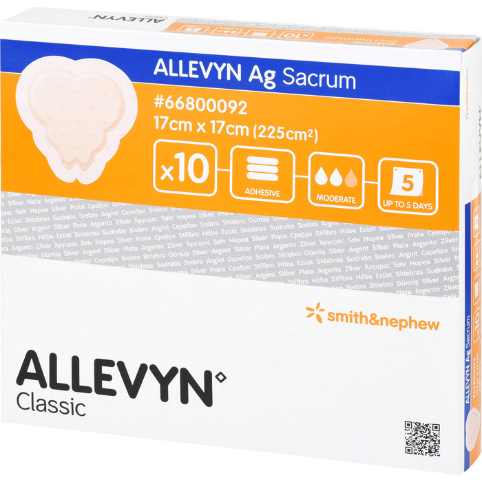 ALLEVYN Ag Sacrum 17x17cm, 10 St VER