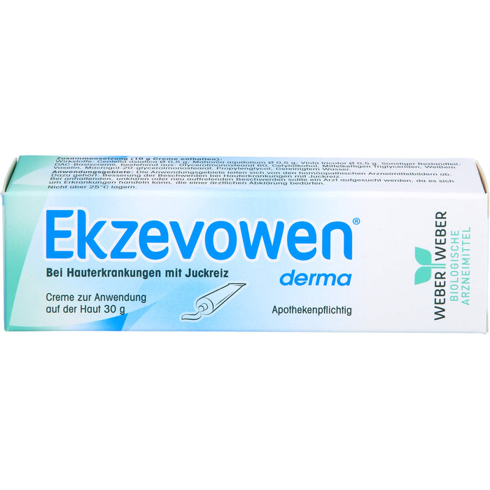 Ekzevowen derma Creme bei Hauterkrankungen mit Juckreiz, 30 g Cream