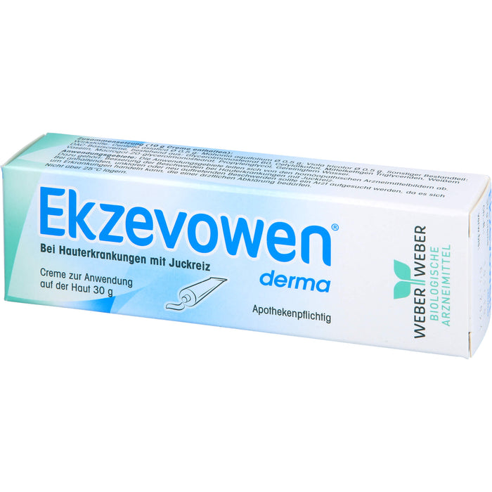 Ekzevowen derma Creme bei Hauterkrankungen mit Juckreiz, 30 g Creme