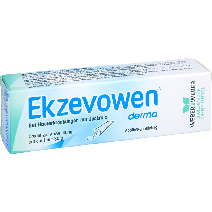 Ekzevowen derma Creme bei Hauterkrankungen mit Juckreiz, 30 g Cream