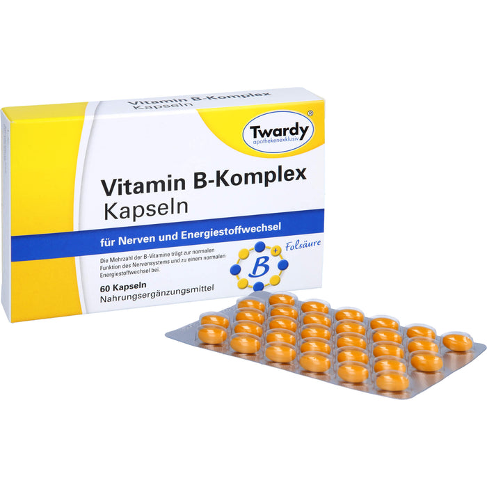 Twardy Vitamin B-Komplex Kapseln für Nerven und Energiestoffwechsel, 60 pcs. Capsules