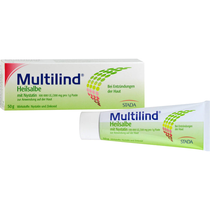 Multilind Heilsalbe mit Nystatin bei Entzündungen der Haut, 50 g Crème