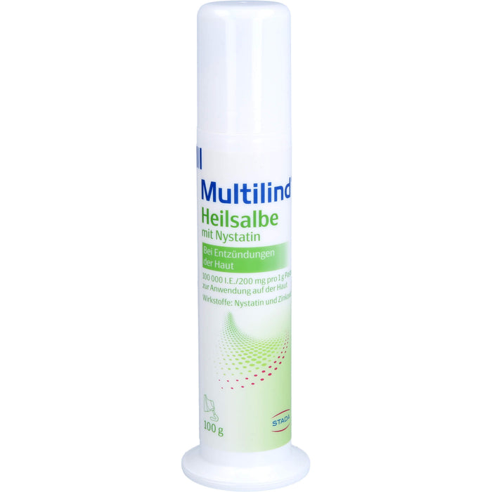 Multilind Heilsalbe mit Nystatin bei Entzündungen der Haut, 100 g Cream