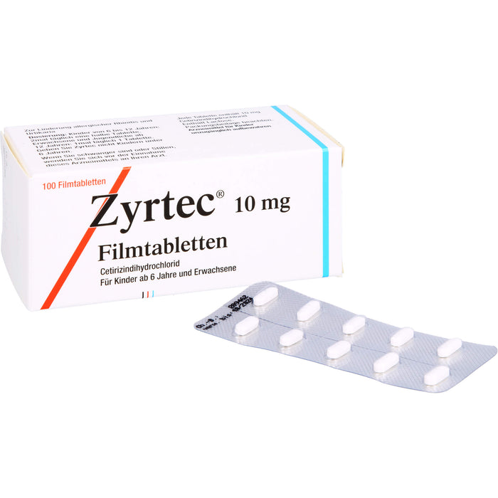 Zyrtec 10 mg Filmtabletten bei Allergien, 100 St. Tabletten